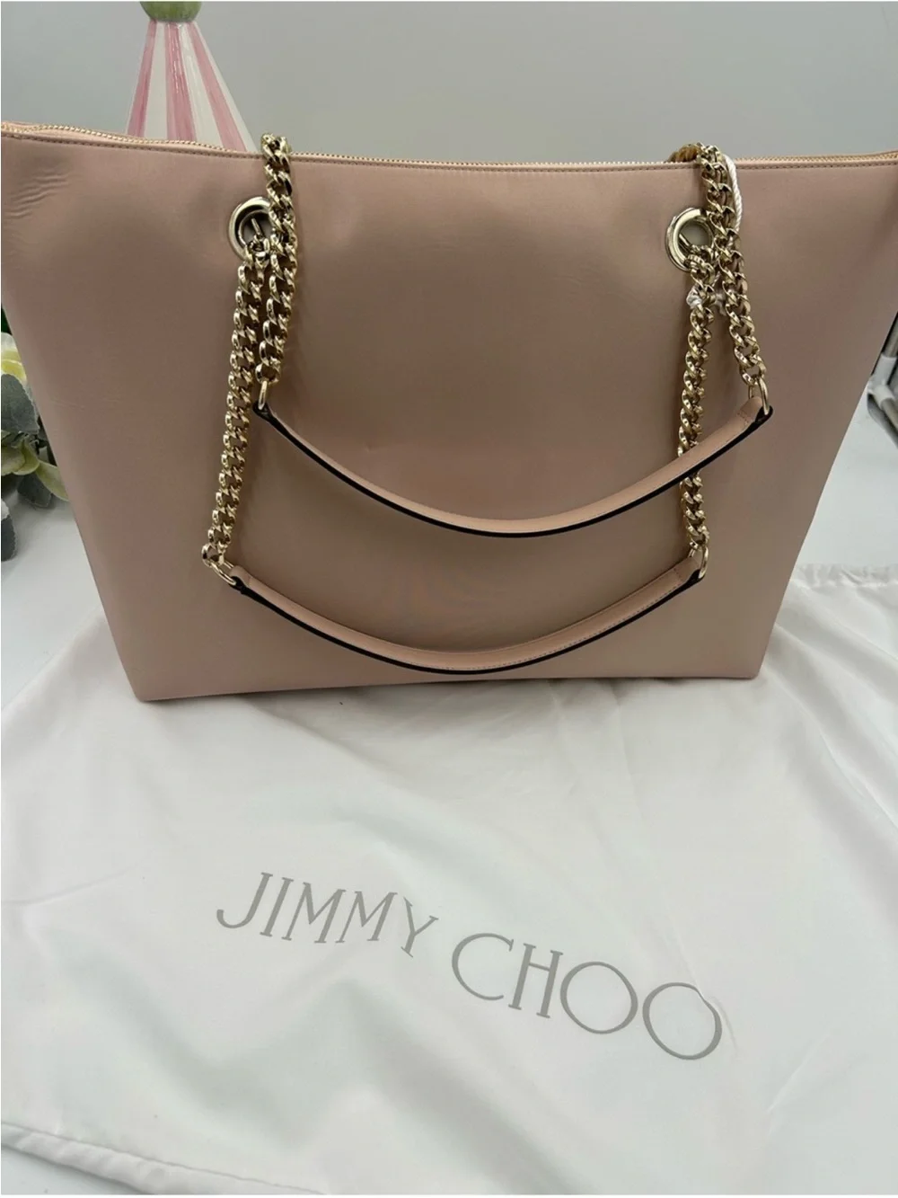 Women’s Jimmy Choo VARENNE large leather tote bag NWT